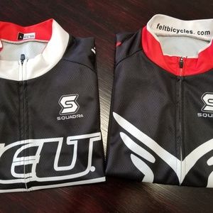 (2) men's large cycling jerseys by Felt